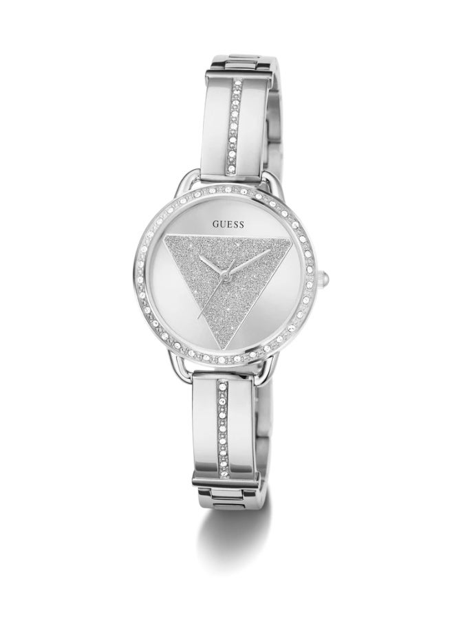 GUESS ساعة كواتز للنساء من غس بتصميم فضي GW0914L1 - Image 5